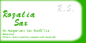 rozalia sax business card